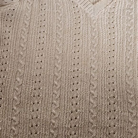 Banana Republic Women's Knitted V-neck Long Sleeves Sweater XS Pearl White - Picture 12 of 16